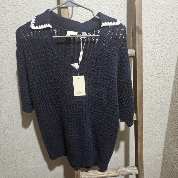 Elie Tahari Night Life/ Ivory Knit Sweater..medium - Picture 1 of 13